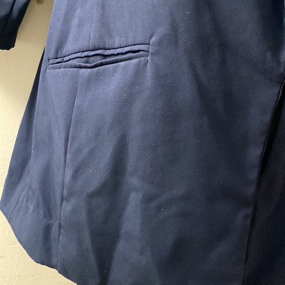 INC Women’s 3/4 Sleeve Menswear Blazer Navy Blue - Picture 11 of 16